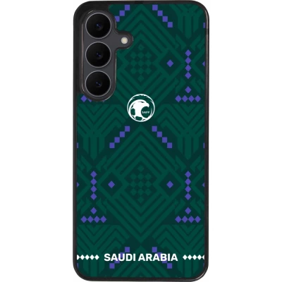 Coque Samsung Galaxy S25 FE - Silicone rigide noir Maillot de football Arabie saoudite 2026 personnalisable