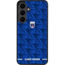Coque Samsung Galaxy S25 FE - Silicone rigide noir Maillot de football Cap-Vert 2026 personnalisable
