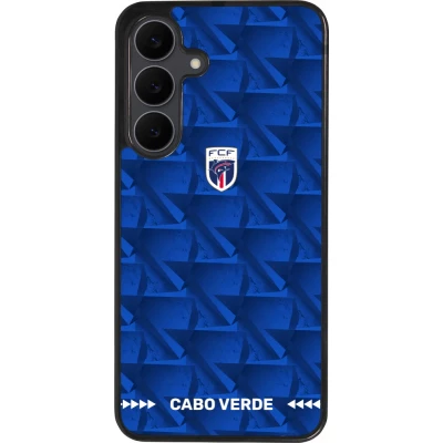 Coque Samsung Galaxy S25 FE - Silicone rigide noir Maillot de football Cap-Vert 2026 personnalisable