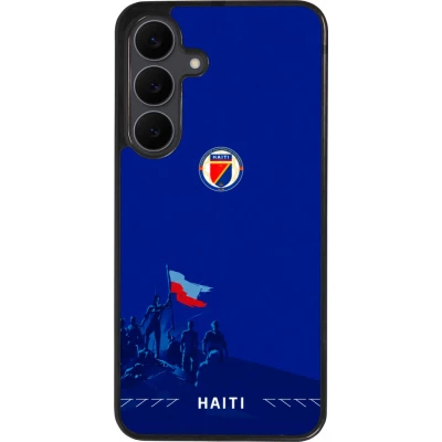 Coque Samsung Galaxy S25 FE - Silicone rigide noir Maillot de football Haiti 2026 personnalisable