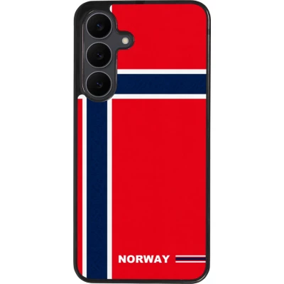 Samsung Galaxy S25 FE Case Hülle - Silikon schwarz Norwegen 2026 personalisierbares Fussballtrikot