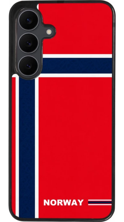 Samsung Galaxy S25 FE Case Hülle - Silikon schwarz Norwegen 2026 personalisierbares Fussballtrikot