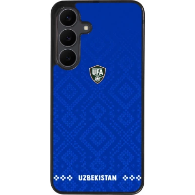 Samsung Galaxy S25 FE Case Hülle - Silikon schwarz Usbekistan 2026 personalisierbares Fussballtrikot