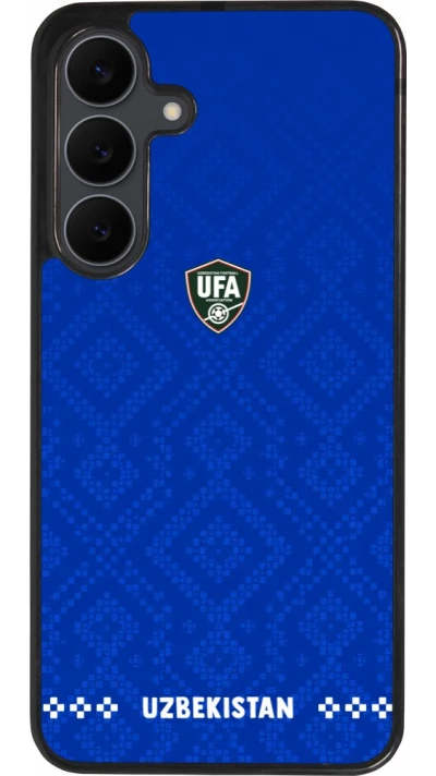 Samsung Galaxy S25 FE Case Hülle - Silikon schwarz Usbekistan 2026 personalisierbares Fussballtrikot