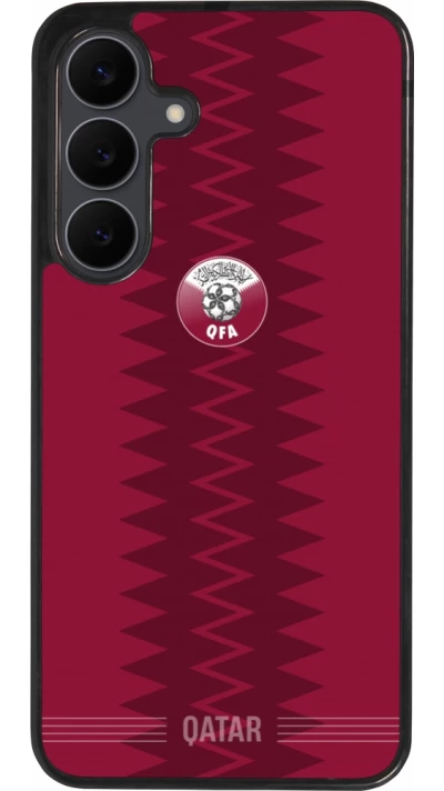 Samsung Galaxy S25 FE Case Hülle - Silikon schwarz Qatar 2026 personalisierbares Fussballtrikot