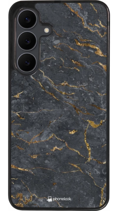 Samsung Galaxy S25 FE Case Hülle - Silikon schwarz Grey Gold Marble