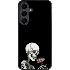 Samsung Galaxy S25 FE Case Hülle - Silikon schwarz Halloween 2023 rose and skeleton