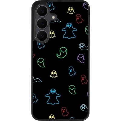 Samsung Galaxy S25 FE Case Hülle - Silikon schwarz Halloween 2024 colorful ghosts