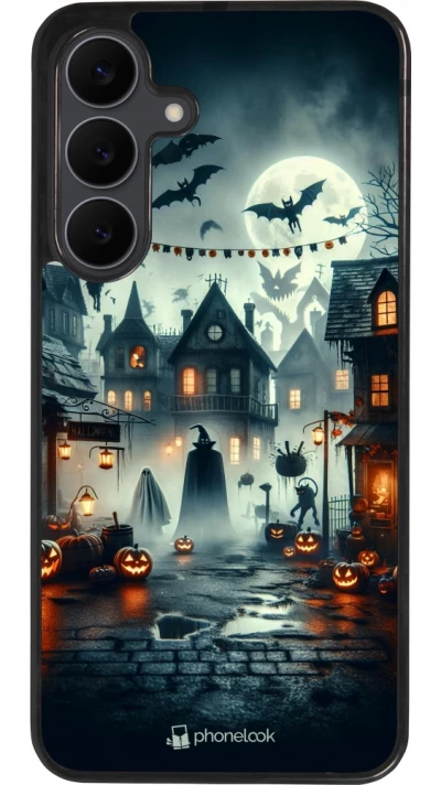 Coque Samsung Galaxy S25 FE - Silicone rigide noir Halloween Spookville