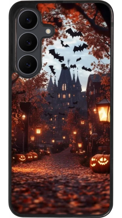 Coque Samsung Galaxy S25 FE - Silicone rigide noir Halloween 2025 Haunted house