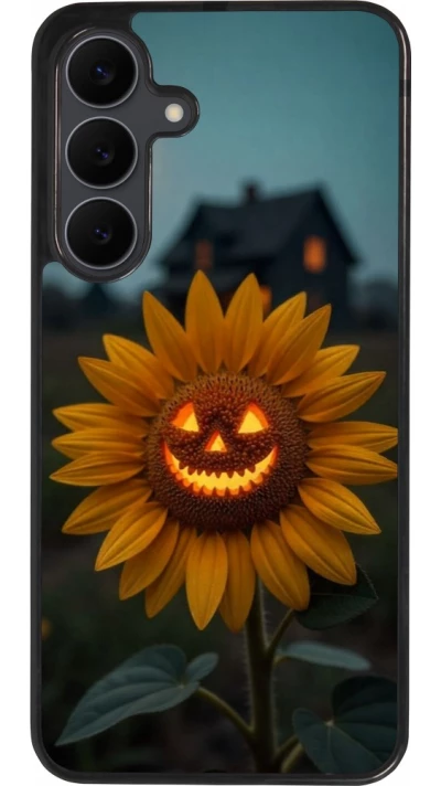 Samsung Galaxy S25 FE Case Hülle - Silikon schwarz Halloween 2026 Evil Sunflower