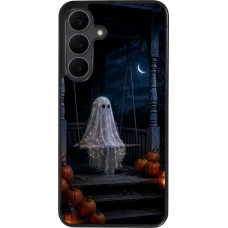 Samsung Galaxy S25 FE Case Hülle - Silikon schwarz Halloween 2026 Ghost on a swing