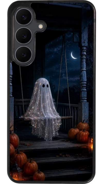 Samsung Galaxy S25 FE Case Hülle - Silikon schwarz Halloween 2026 Ghost on a swing