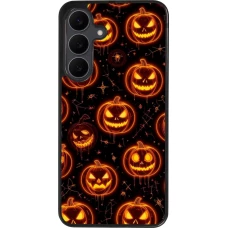 Samsung Galaxy S25 FE Case Hülle - Silikon schwarz Halloween 2026 Pattern Pumpkins