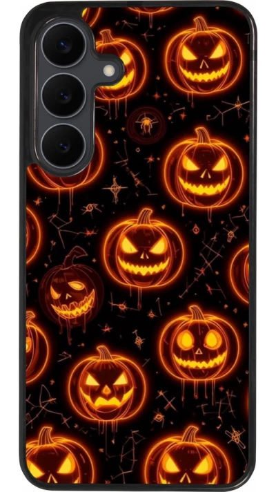 Samsung Galaxy S25 FE Case Hülle - Silikon schwarz Halloween 2026 Pattern Pumpkins