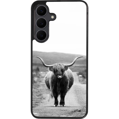Coque Samsung Galaxy S25 FE - Silicone rigide noir Highland cattle