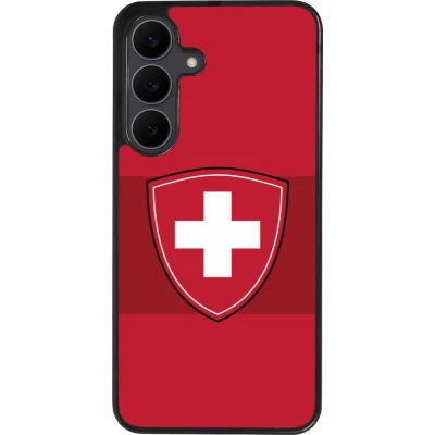 Samsung Galaxy S25 FE Case Hülle - Silikon schwarz Hockey World Championship Ecusson Suisse