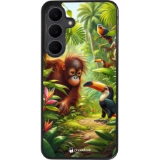 Samsung Galaxy S25 FE Case Hülle - Silikon schwarz Tropischer Dschungel Tayrona