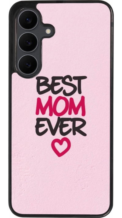 Samsung Galaxy S25 FE Case Hülle - Silikon schwarz Mom 2023 best Mom ever pink