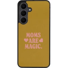 Coque Samsung Galaxy S25 FE - Silicone rigide noir Mom 2026 Are Magic