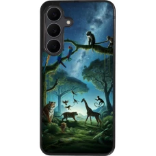 Samsung Galaxy S25 FE Case Hülle - Silikon schwarz Paradies der exotischen Tiere