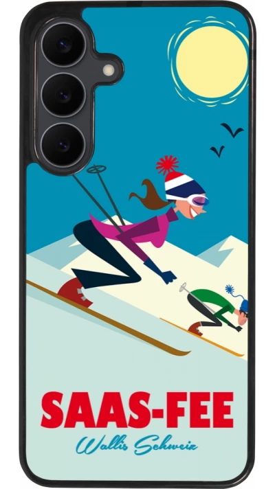 Samsung Galaxy S25 FE Case Hülle - Silikon schwarz Saas-Fee Ski Downhill