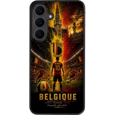 Coque Samsung Galaxy S25 FE - Silicone rigide noir Football Belgique splash 2026