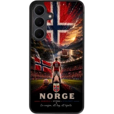Coque Samsung Galaxy S25 FE - Silicone rigide noir Football Norvège splash 2026