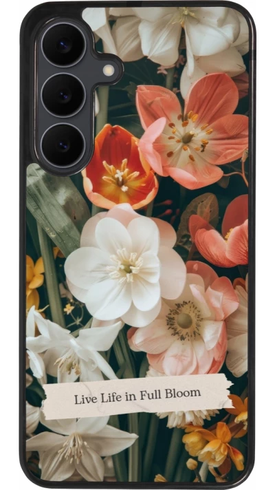 Samsung Galaxy S25 FE Case Hülle - Silikon schwarz Full Bloom Spring 2026