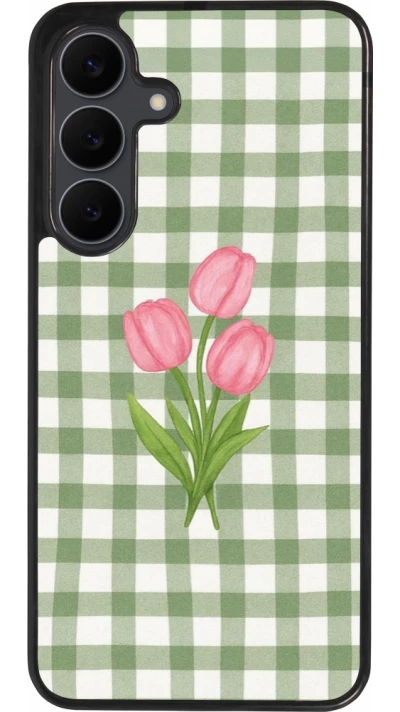 Samsung Galaxy S25 FE Case Hülle - Silikon schwarz Green vichy tulips Spring 2026