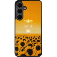 Samsung Galaxy S25 FE Case Hülle - Silikon schwarz Summer 2026 Enjoy your life