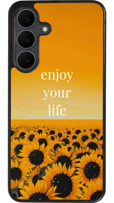 Samsung Galaxy S25 FE Case Hülle - Silikon schwarz Summer 2026 Enjoy your life