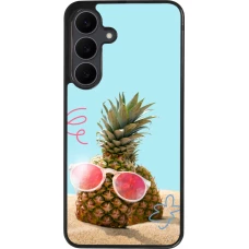 Samsung Galaxy S25 FE Case Hülle - Silikon schwarz Pineapple with glasses Summer 2026