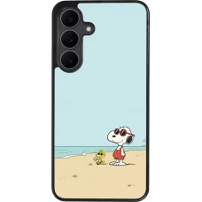 Samsung Galaxy S25 FE Case Hülle - Silikon schwarz Snoopy on the beach Summer 2026