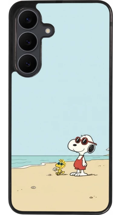 Samsung Galaxy S25 FE Case Hülle - Silikon schwarz Snoopy on the beach Summer 2026