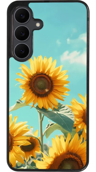 Samsung Galaxy S25 FE Case Hülle - Silikon schwarz Sunflowers Summer 2026