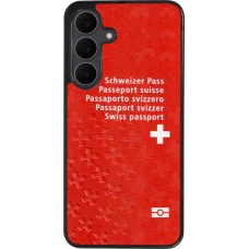 Coque Samsung Galaxy S25 FE - Silicone rigide noir Swiss Passport