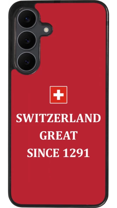 Samsung Galaxy S25 FE Case Hülle - Silikon schwarz Switzerland Great Since 1291