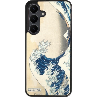 Coque Samsung Galaxy S25 FE - Silicone rigide noir Tableau art - La Grande Vague de Kanagawa - Hokusai