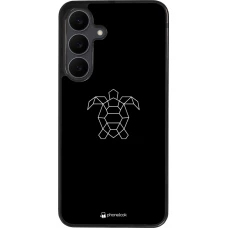Coque Samsung Galaxy S25 FE - Silicone rigide noir Turtles lines on black