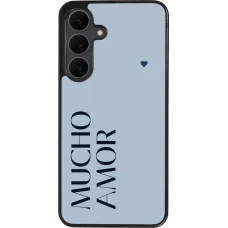 Samsung Galaxy S25 FE Case Hülle - Silikon schwarz Valentine 2024 mucho amor azul