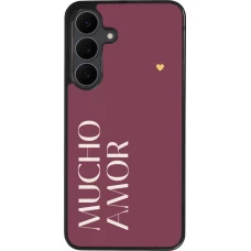Samsung Galaxy S25 FE Case Hülle - Silikon schwarz Valentine 2024 mucho amor rosado