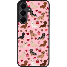Samsung Galaxy S25 FE Case Hülle - Silikon schwarz Valentine 2024 puppy love