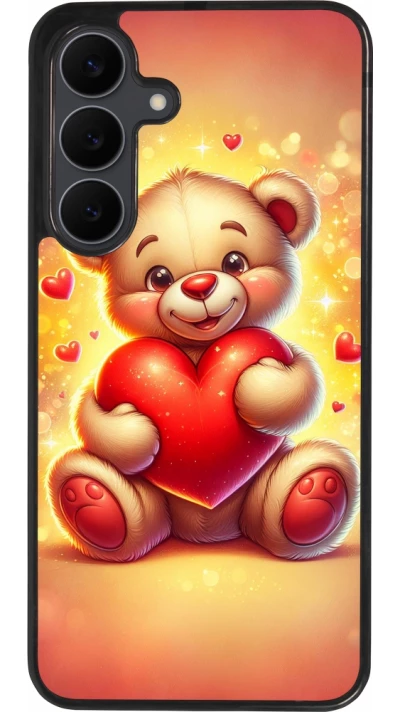Samsung Galaxy S25 FE Case Hülle - Silikon schwarz Valentin 2024 Teddy Liebe