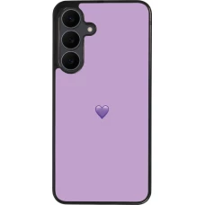 Coque Samsung Galaxy S25 FE - Silicone rigide noir Valentine 2023 purpule single heart