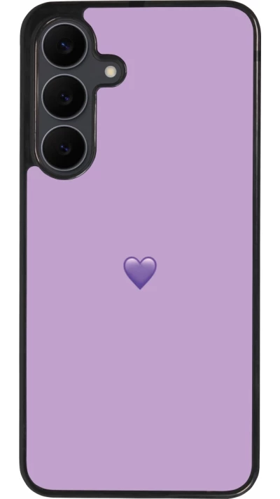 Samsung Galaxy S25 FE Case Hülle - Silikon schwarz Valentine 2023 purpule single heart