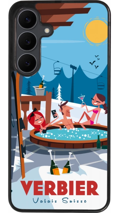 Samsung Galaxy S25 FE Case Hülle - Silikon schwarz Verbier Mountain Jacuzzi