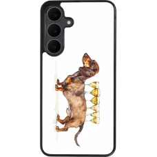 Samsung Galaxy S25 FE Case Hülle - Silikon schwarz Wine Teckel