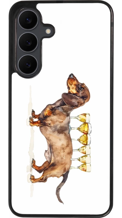 Samsung Galaxy S25 FE Case Hülle - Silikon schwarz Wine Teckel
