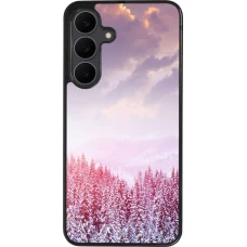 Coque Samsung Galaxy S25 FE - Silicone rigide noir Winter 22 Pink Forest